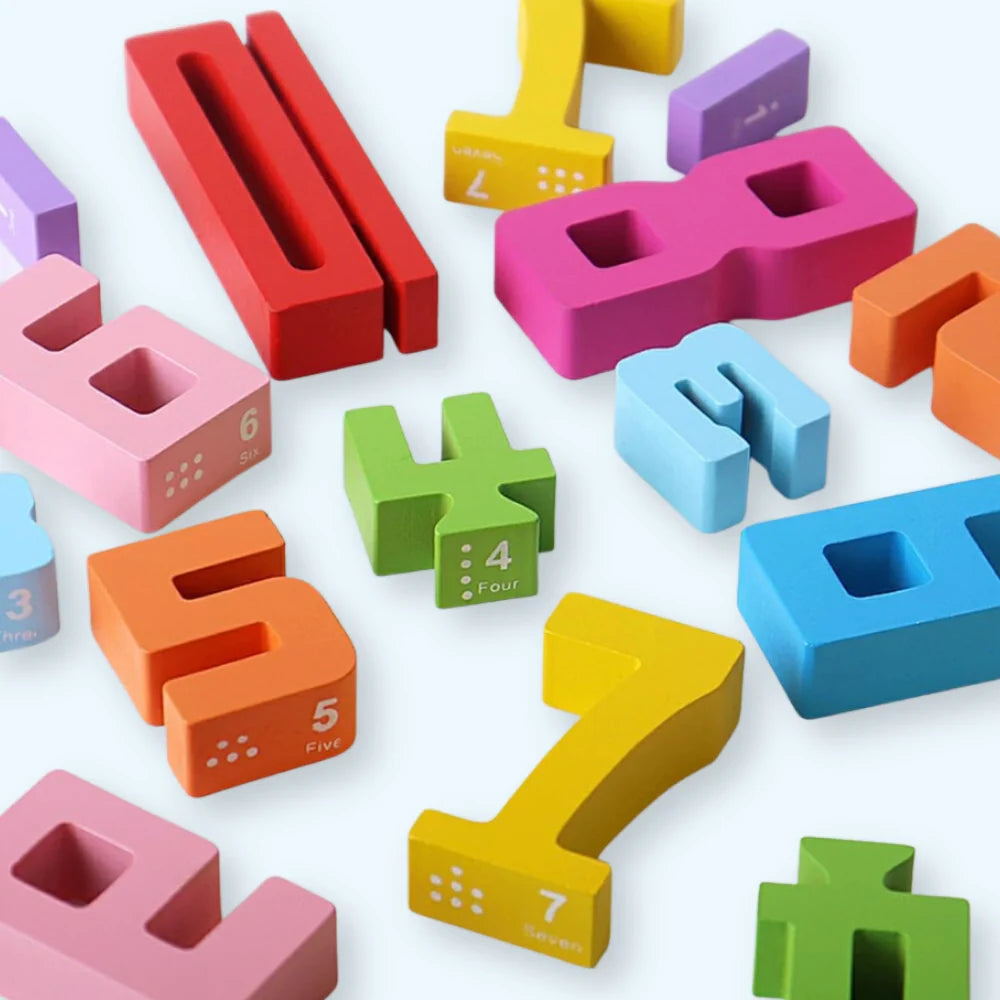 NumberBlocks™ - Jeu de Construction en Bois Montessori