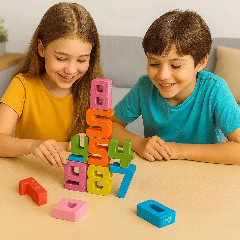 NumberBlocks™ - Jeu de Construction en Bois Montessori