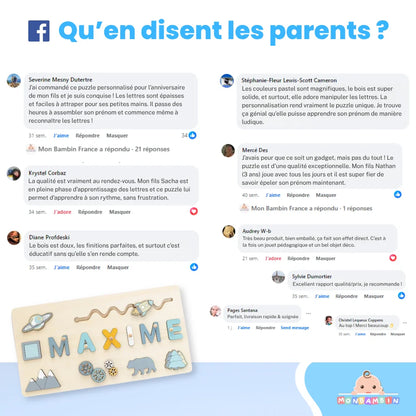 Puzzle Prénom Personnalisé en Bois
