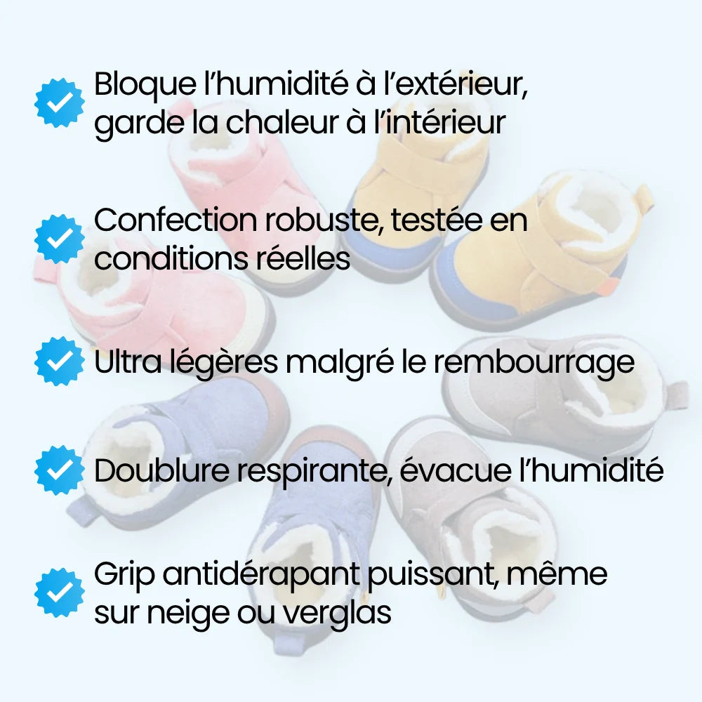 Chaussures d’hiver rembourrées pour enfants