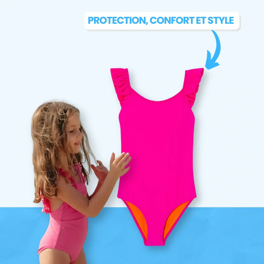Maillot de bain une pièce fille anti UV