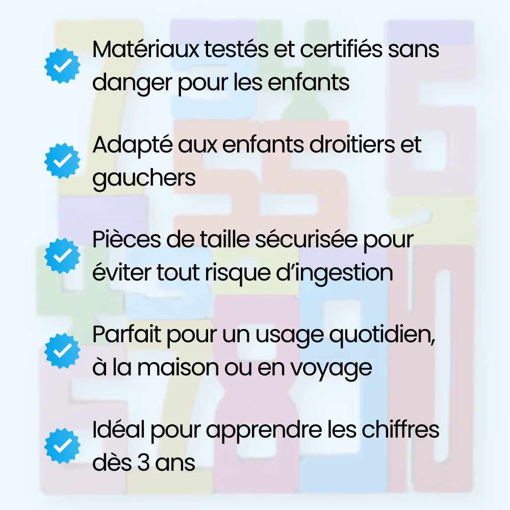 NumberBlocks™ - Jeu de Construction en Bois Montessori