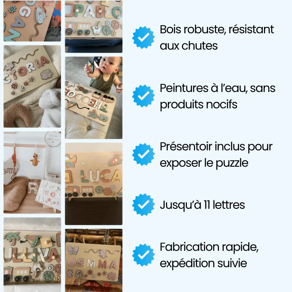 Puzzle Prénom Personnalisé en Bois