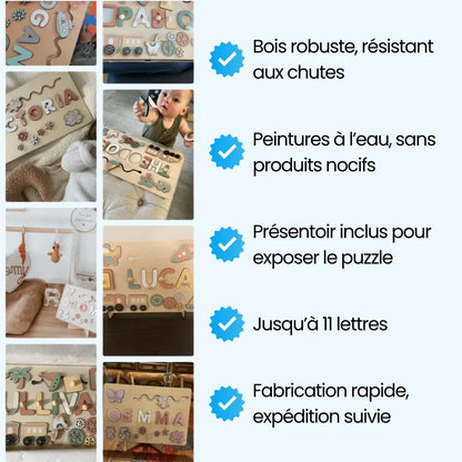 Puzzle Prénom Personnalisé en Bois