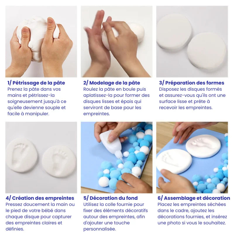 Kit de moulage souvenir empreintes bébé