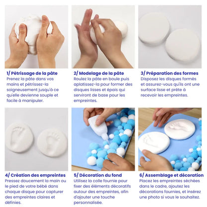Kit de moulage souvenir empreintes bébé